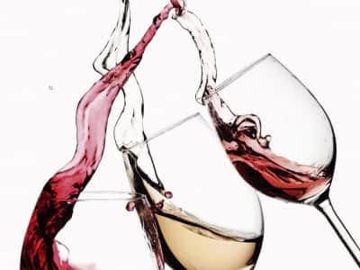 Fototapete Gläser Wein