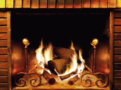 Fototapete Gemütlicher Kamin