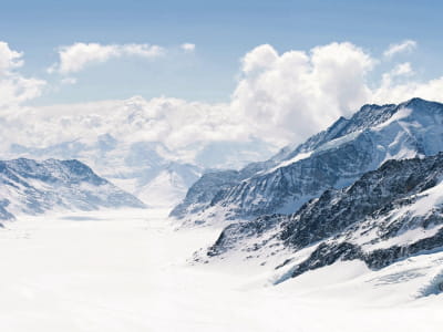 Fototapete Verschneite Berge
