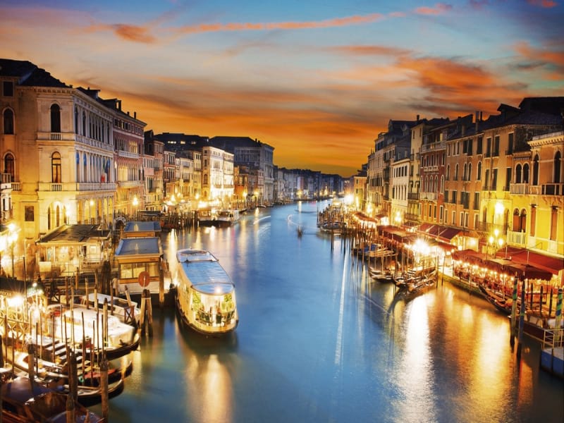 Fototapeta Abendstadt Venedig