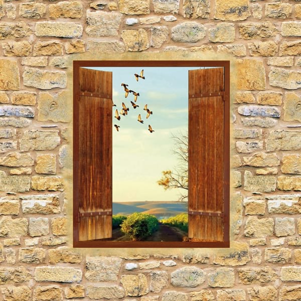 Fototapeta Landschaft vor dem Fenster