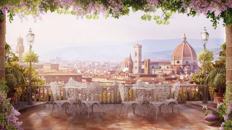 Fototapeta Terrasse in Florenz