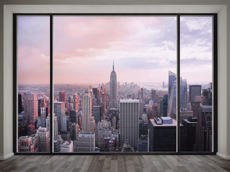 Fototapeta Blick auf die Wolkenkratzer von Manhattan