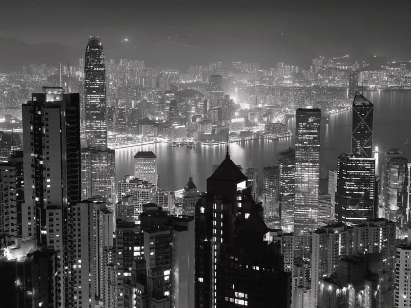 Fototapeta Megapolis bei Nacht