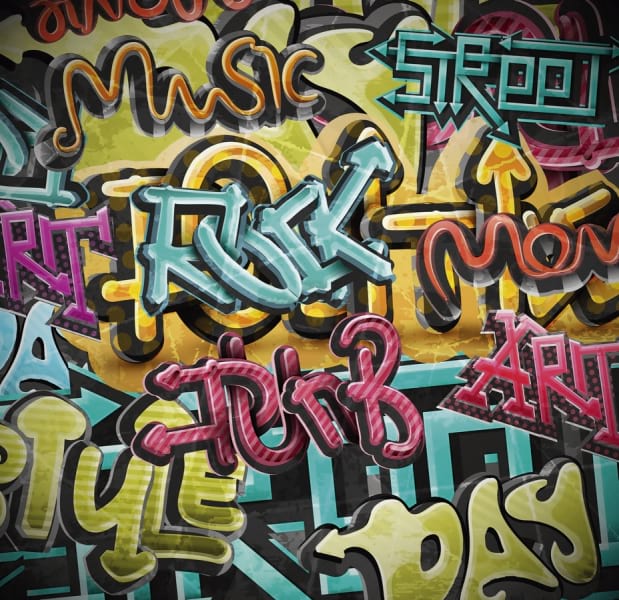 Fototapeta Graffiti-Zeichnung an der Wand