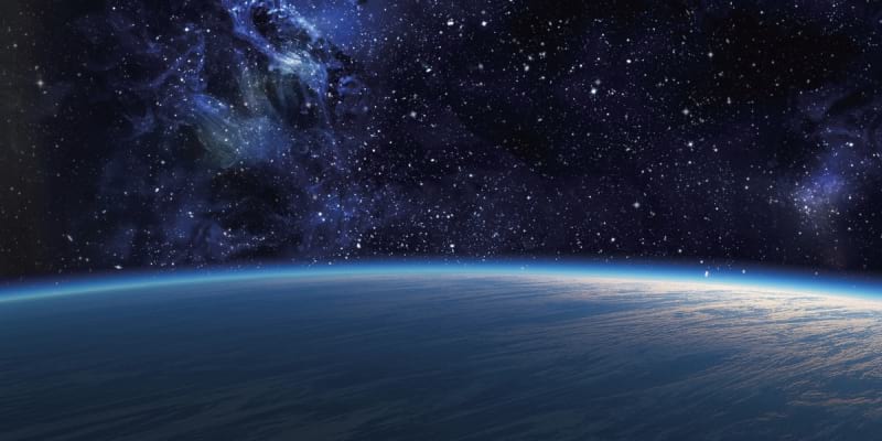 Fototapeta Oberfläche des Planeten aus dem Weltraum