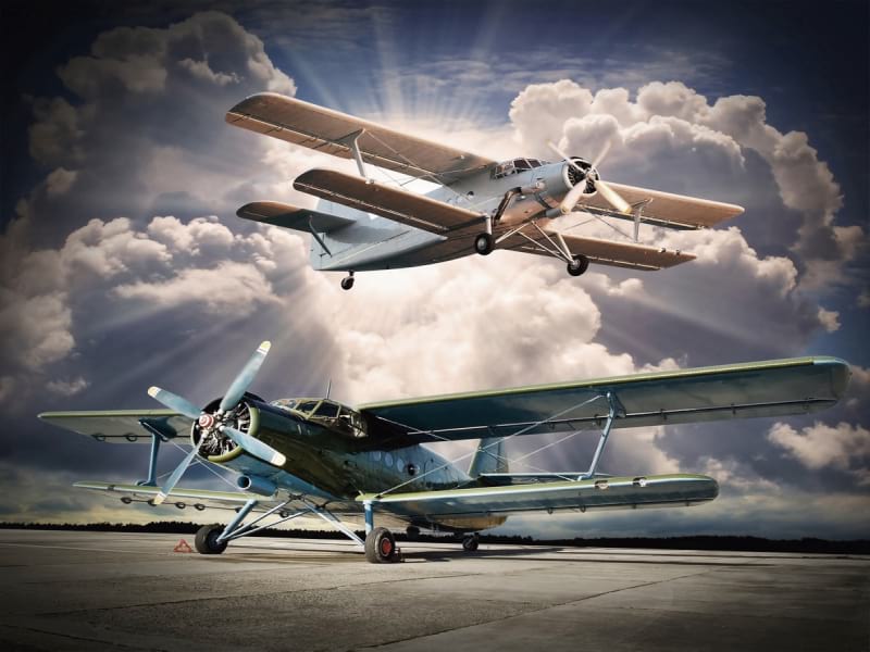 Fototapeta Charmante Flugzeuge