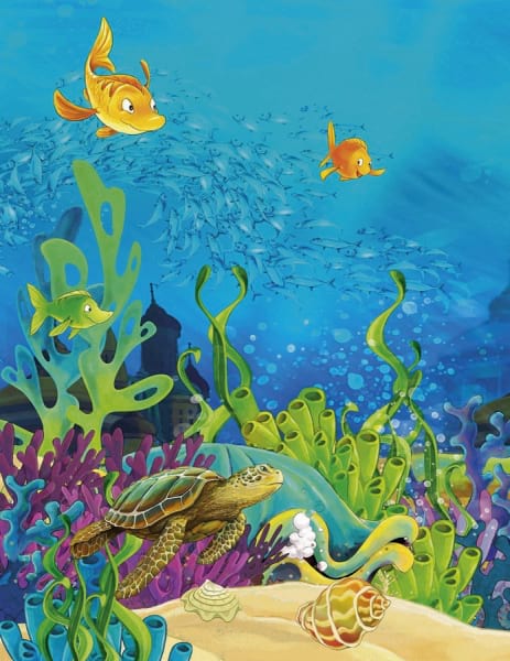 Fototapeta Schildkröte unter Wasser