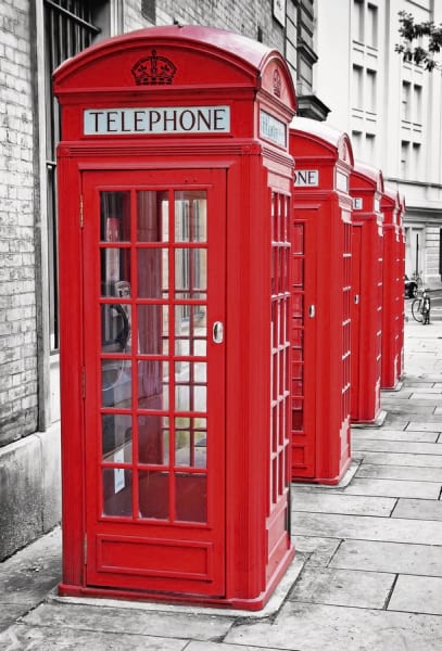 Fototapeta Londoner Festnetzanschluss