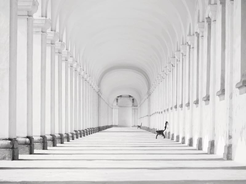 Fototapeta Weißer Tunnel