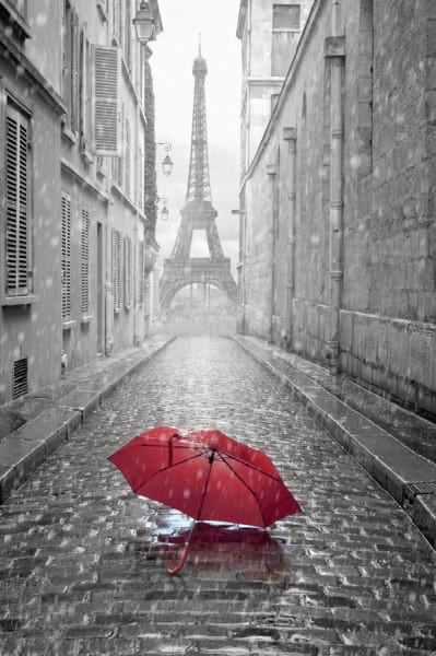 Fototapeta Roter Regenschirm