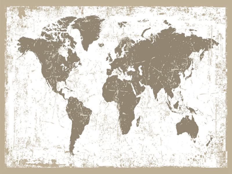 Fototapeta Geografische Karte der Kontinente
