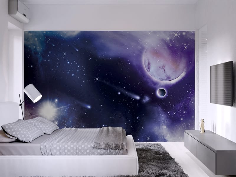 Fototapeta Sterne im Weltraum we wnętrzu sypialni