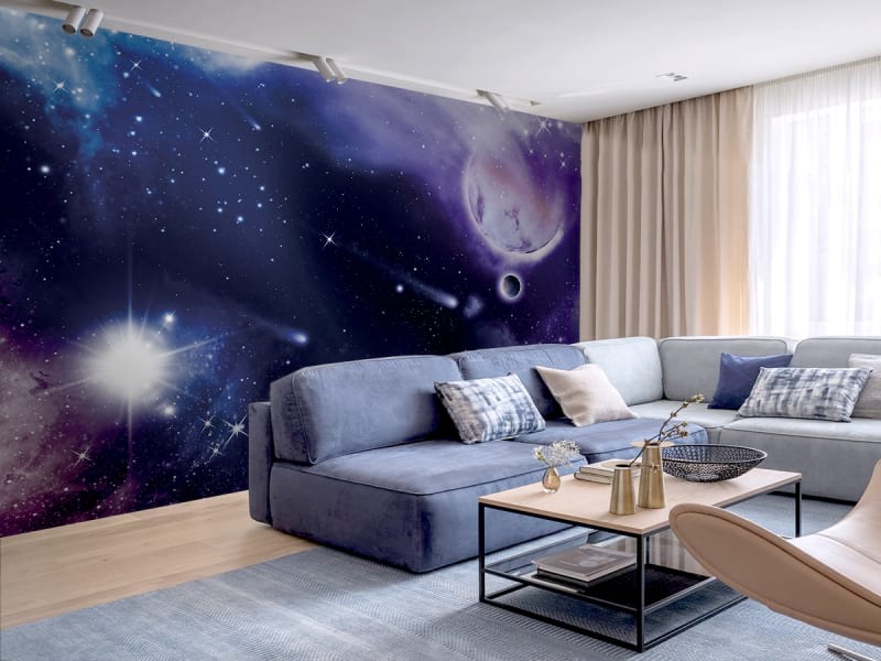 Fototapeta Sterne im Weltraum we wnętrzu salonu