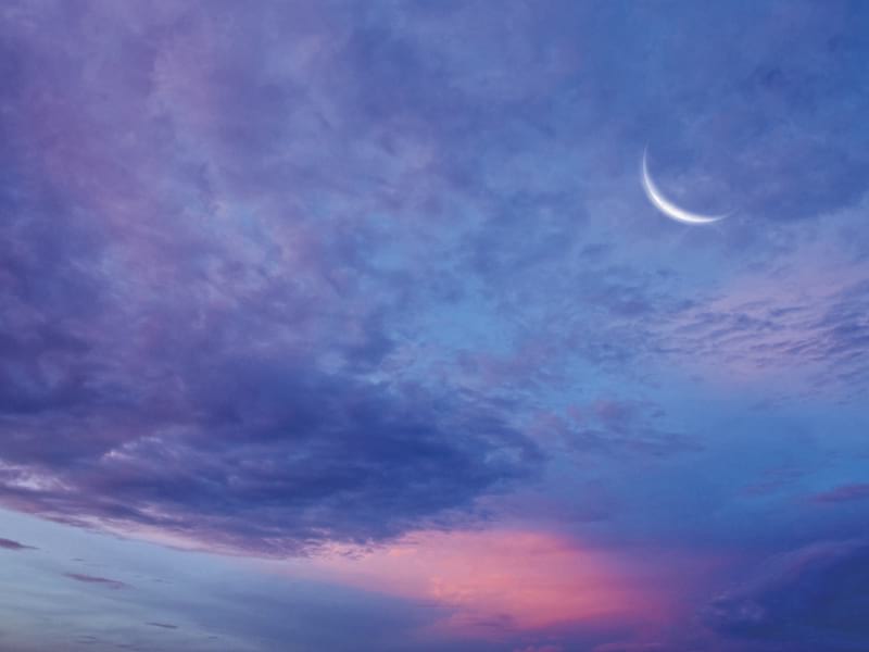 Fototapeta Halbmond am Himmel