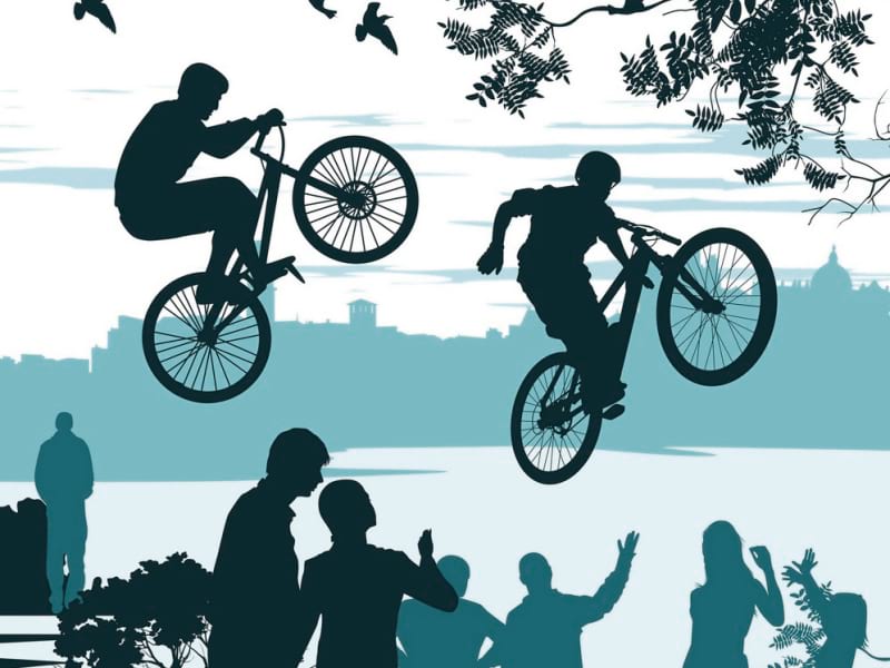 Fototapeta Zwei Radfahrer