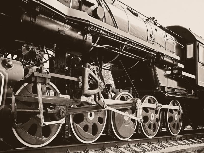 Fototapeta Leistungsstarke Lokomotive