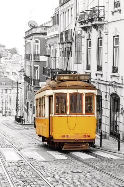 Fototapeta Gelbe Straßenbahn