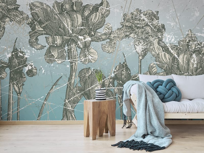 Fototapeta Irisblüten we wnętrzu salonu