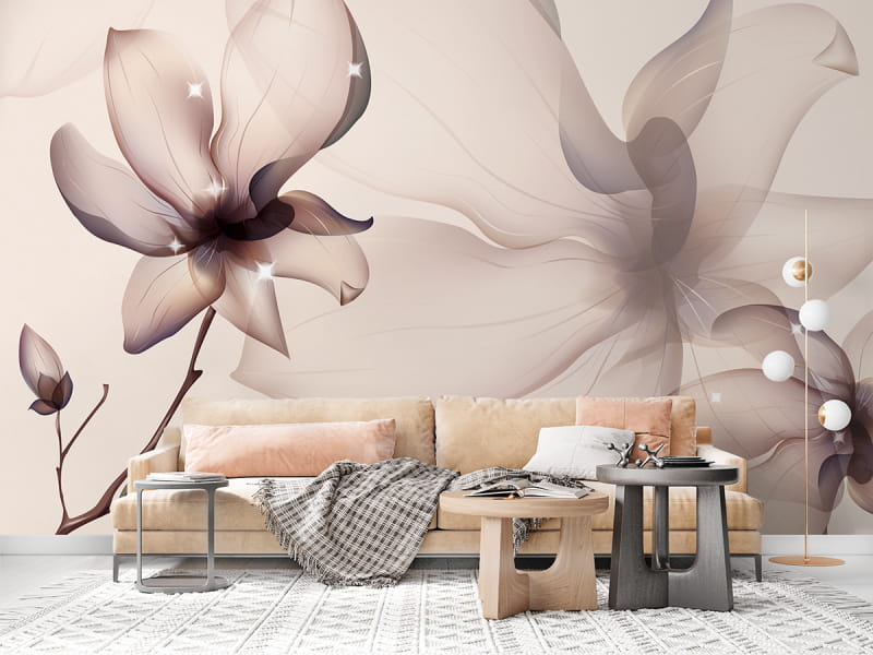 Fototapeta Magnoliengrafiken на відкритій стіні