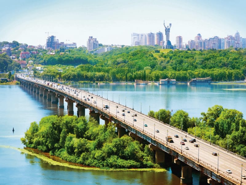 Fototapeta Paton-Brücke, Kiew