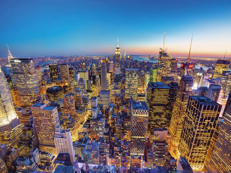 Fototapeta Spätabends in New York