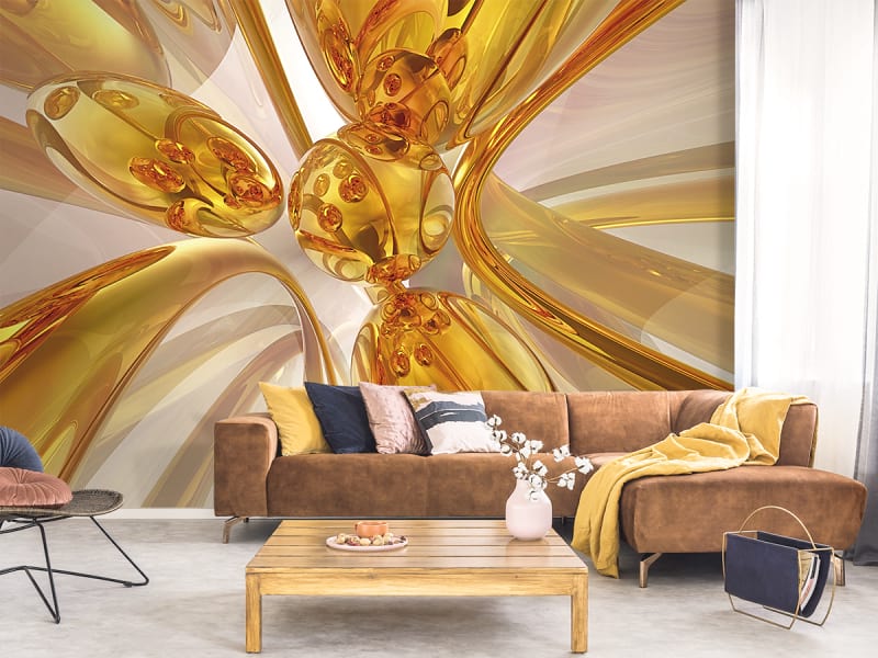 Fototapeta Goldblasen we wnętrzu salonu