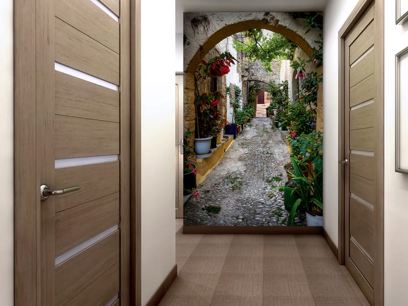 Fototapeta Schmale Blumenstraße we wnętrzu przedpokoju