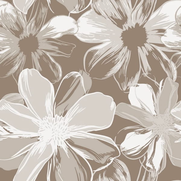 Fototapeta Weiße Blumen zeichnen