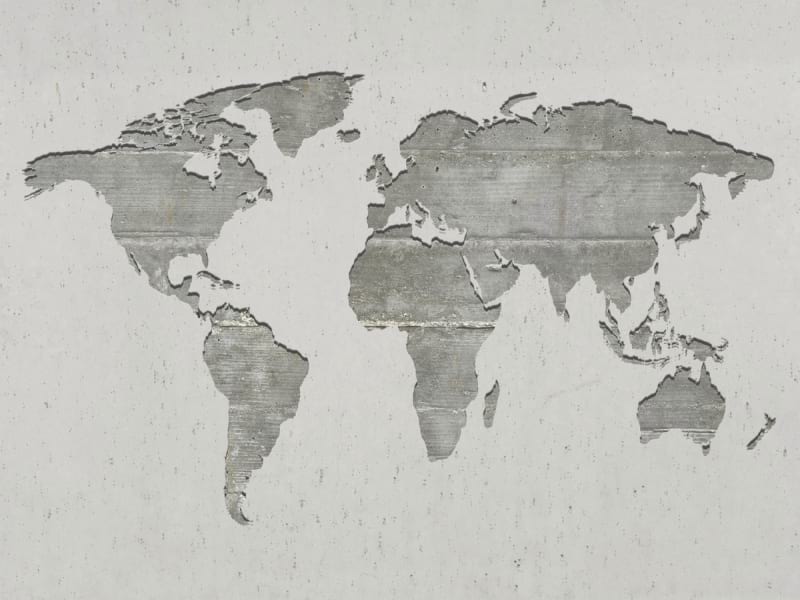 Fototapeta Reliefkarte der Welt
