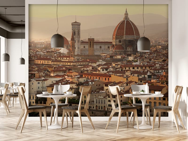 Fototapeta Kathedrale in Florenz we wnętrzu kawiarni