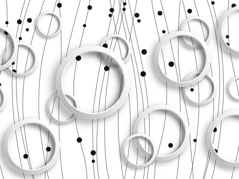 Fototapeta Ringe und Linien 3D