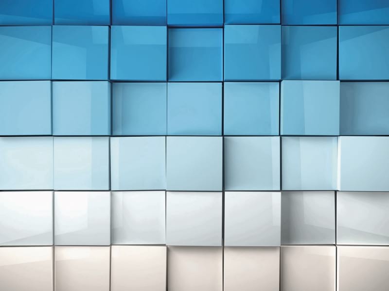 Fototapeta Blaue und weiße Würfel