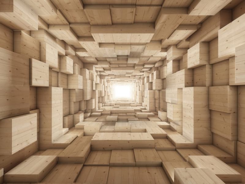 Fototapeta Holztunnel