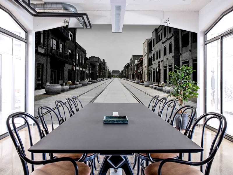 Fototapeta Straße in China we wnętrzu biura