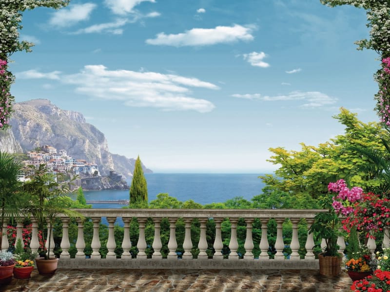 Fototapeta Herrlicher Ausblick vom Balkon