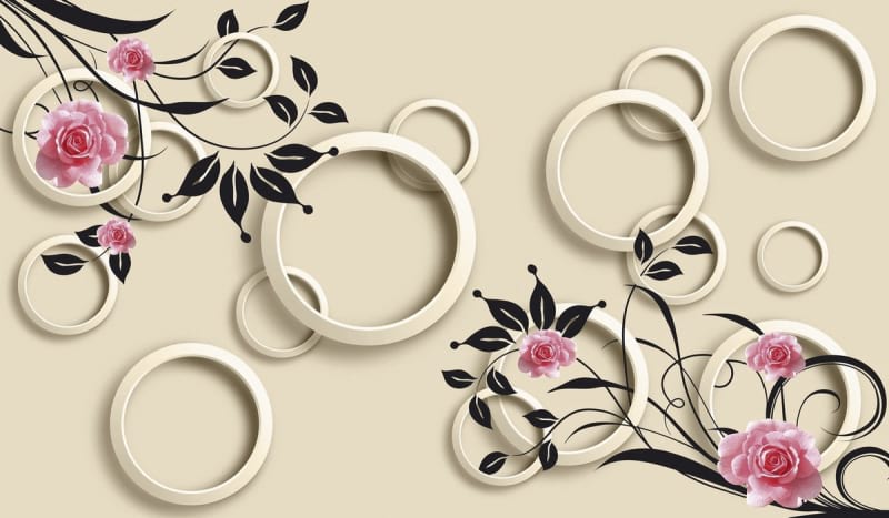 Fototapeta Ringe und Rosen