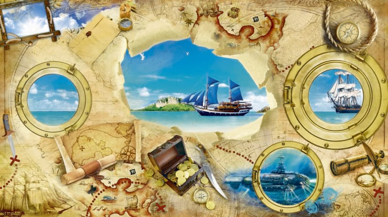 Fototapeta Piratenschatzkarte