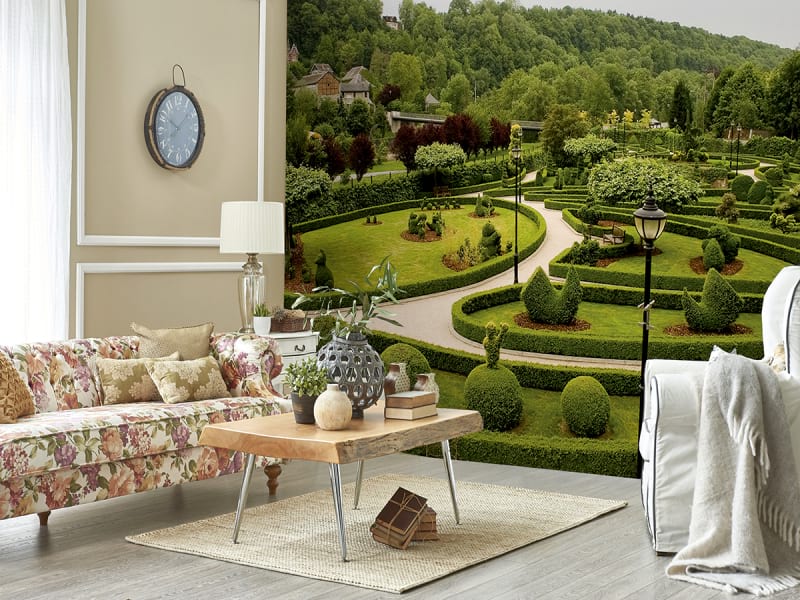 Fototapeta Grüner Park we wnętrzu salonu
