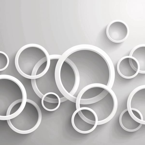 Fototapeta Weiße Ringe 3D