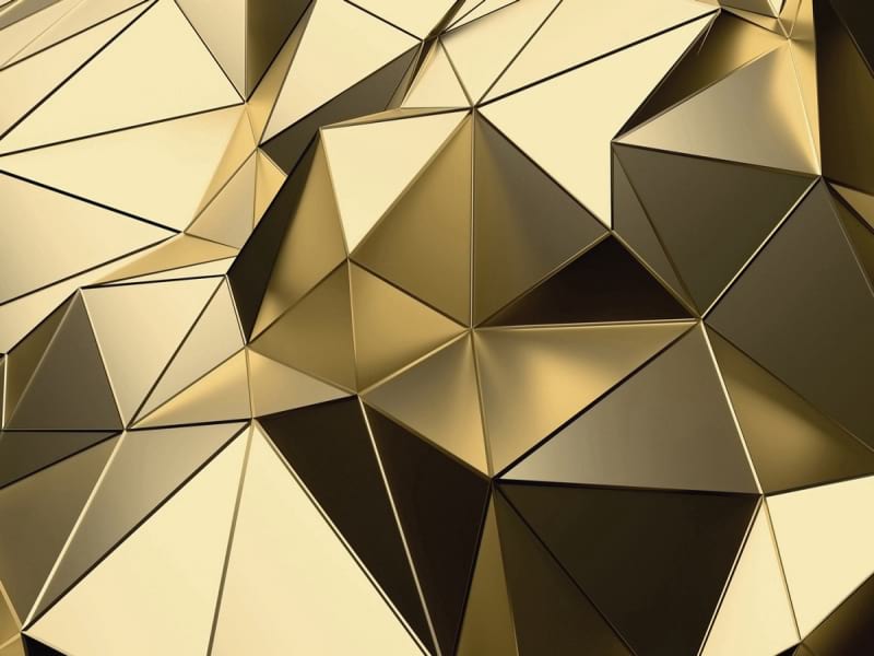 Fototapeta Goldene abstrakte Figuren