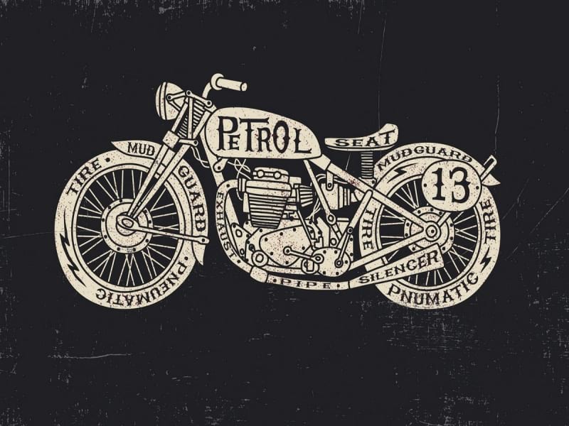 Fototapeta Retro-Motorrad