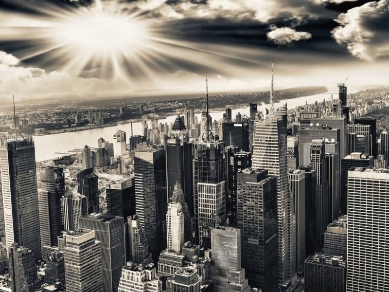 Fototapeta Morgendämmerung über Manhattan