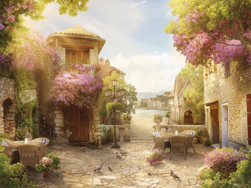 Fototapeta Schöner Innenhof in Italien