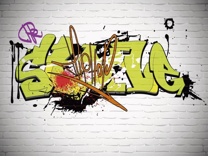 Fototapeta Graffiti-Schriftzug an der Wand
