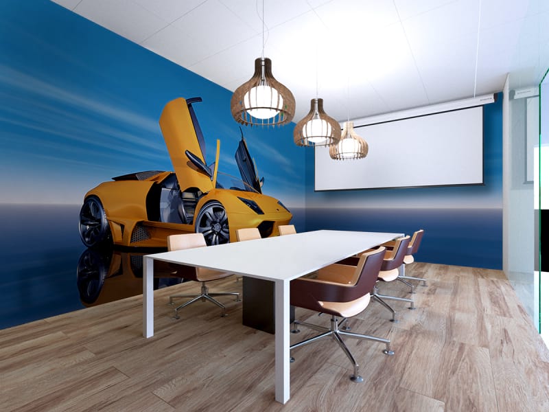Fototapeta Lamborghini Murcelago we wnętrzu biura