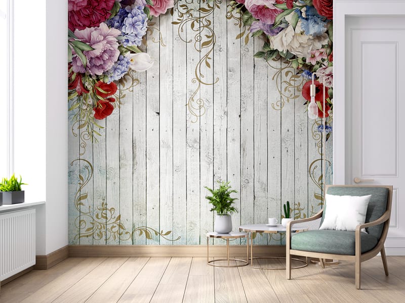 Fototapeta Kletterblumen we wnętrzu salonu