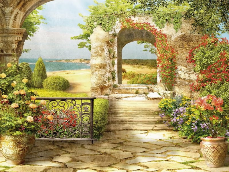 Fototapeta Garten am Meer