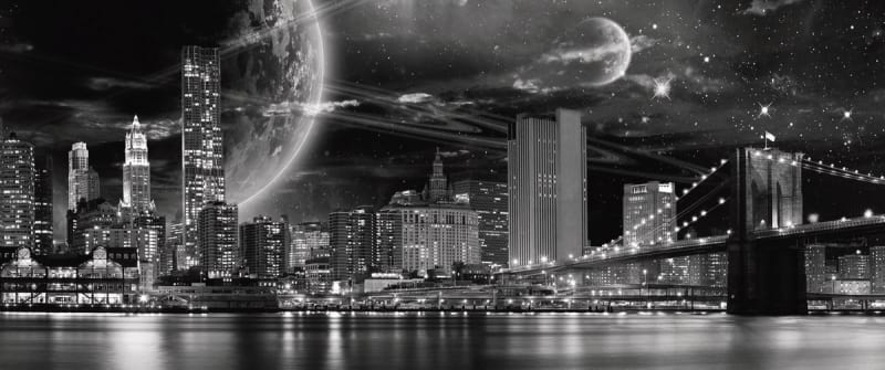Fototapeta Mystischer Himmel über New York