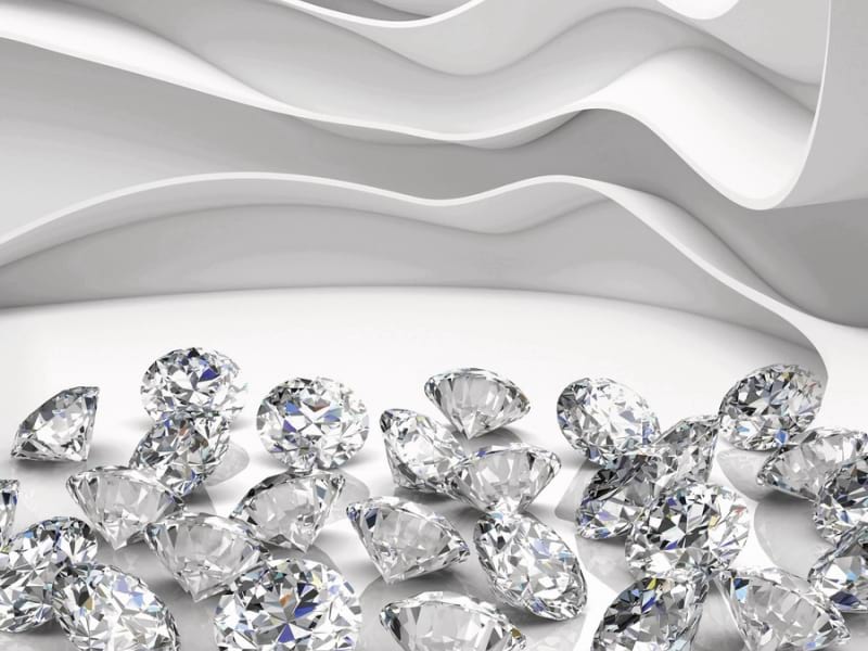 Fototapeta Diamanten und weiße Wellen